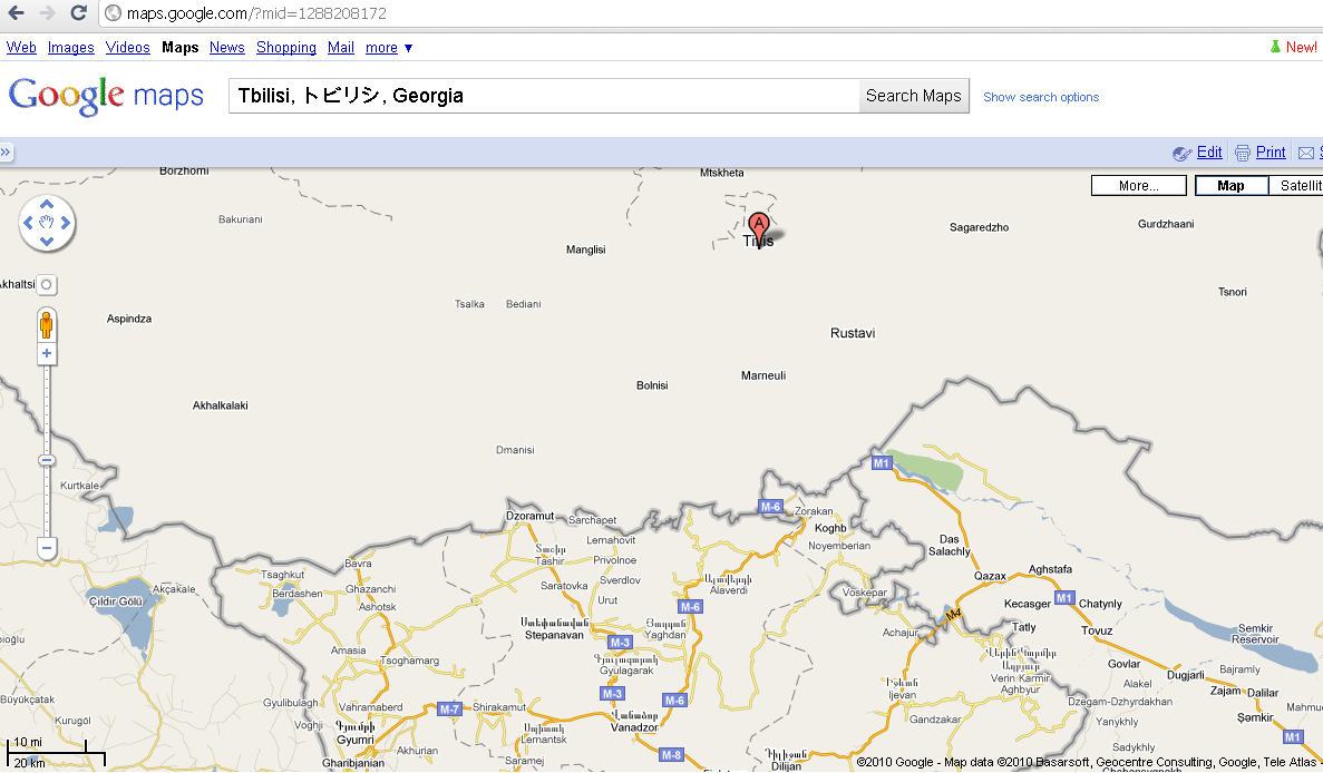 Georgia without details on Google Maps